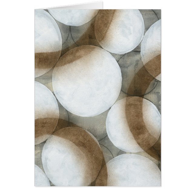 白い球体と茶色の円 (正面)