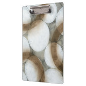 白い球体と茶色の円 クリップボード (左)