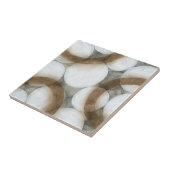 白い球体と茶色の円 タイル (側面)