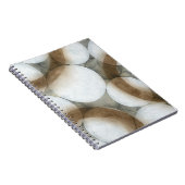 白い球体と茶色の円 ノートブック (右側)