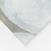 白い球体と茶色の円 フリースブランケット (角)