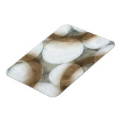 白い球体と茶色の円 マグネット (左側)