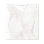 白い瑪瑙の大理石が並びエレガントモダンた ノートパッド (正面)