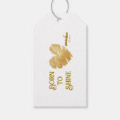 白い生まれ贈り物ラベルを輝かせる詩人亜ディエラ・アコー ギフトタグ (正面)