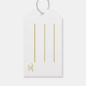 白い生まれ贈り物ラベルを輝かせる詩人亜ディエラ・アコー ギフトタグ (裏面)