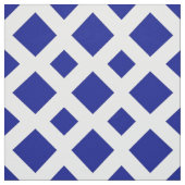 白い生地の幾何学的な濃紺のダイヤモンド ファブリック (見本)