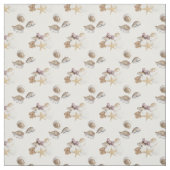 白い生地の貝殻のgallore ファブリック (見本)