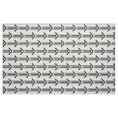 白い生地の黒く幾何学的な矢 ファブリック (ファットクウォーター)