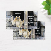 白い生意気なチークギボン親切カードのランダムな行為 (デスク)