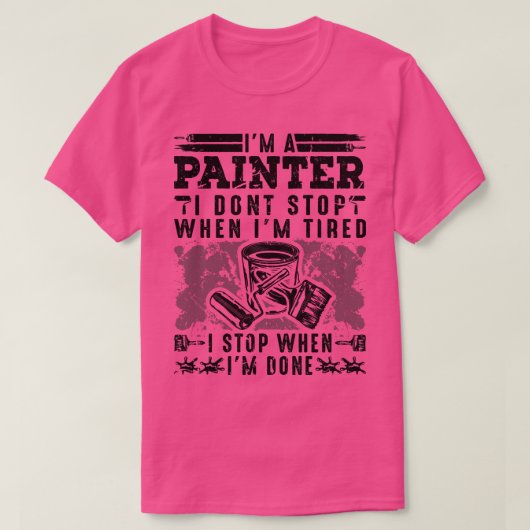白い画家 Tシャツ (デザイン正面)