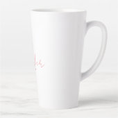 白い白モダンい手書き カフェラテマグ (右)