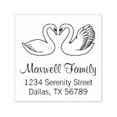 白い白人夫婦の住所 セルフインキングスタンプ (デザイン)