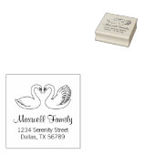 白い白人夫婦の住所 ラバースタンプ (押印)