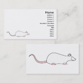 白い白子ペットラット 名刺 (正面/裏面)