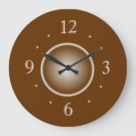 白い白熱効果のタンブラウン>明白な時計 ラージ壁時計
