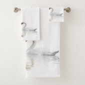 白い白鳥が家族の名前に恋をする バスタオルセット (インサイチュ)