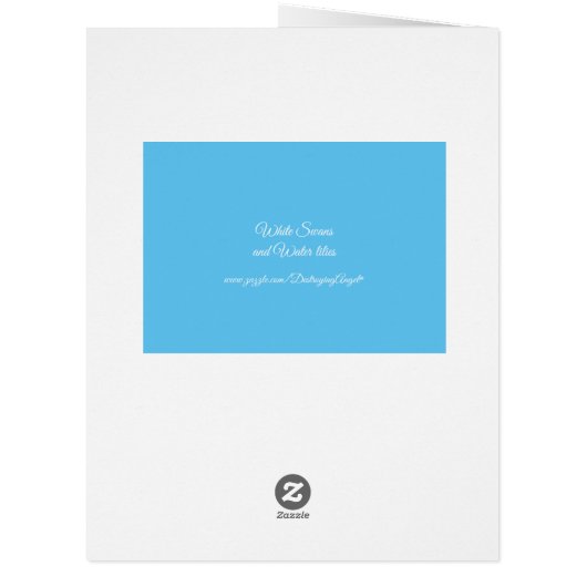 白い白鳥と睡蓮のカスタムウェディング (裏面)