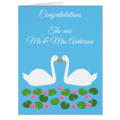 白い白鳥と睡蓮のカスタムウェディング (正面)