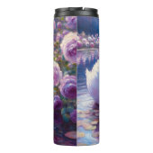 白い白鳥と紫のバラ タンブラー (裏面)