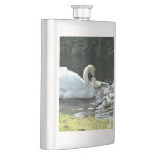 白い白鳥と雛 フラスク (右)