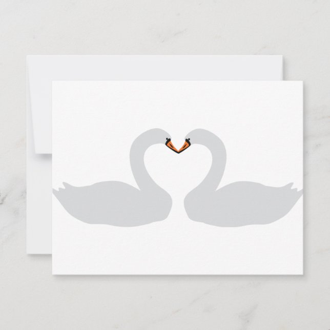 白い白鳥のアイコン2つ (正面)