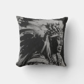 白い白鳥のスー族の責任者のヴィンテージ クッション (正面)