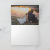 白い白鳥のテクスチャ感謝してい金ゴールド折り畳んだカード カード (内部)