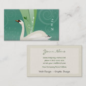 白い白鳥の名刺 名刺 (正面/裏面)
