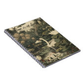 白い白鳥の植物的なシーンをカスタマイズ ノートブック (右側)