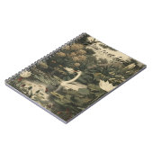 白い白鳥の植物的なシーンをカスタマイズ ノートブック (左側)