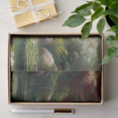 白い白鳥の湖の印象主義のデコページ 薄葉紙 (ギフト)