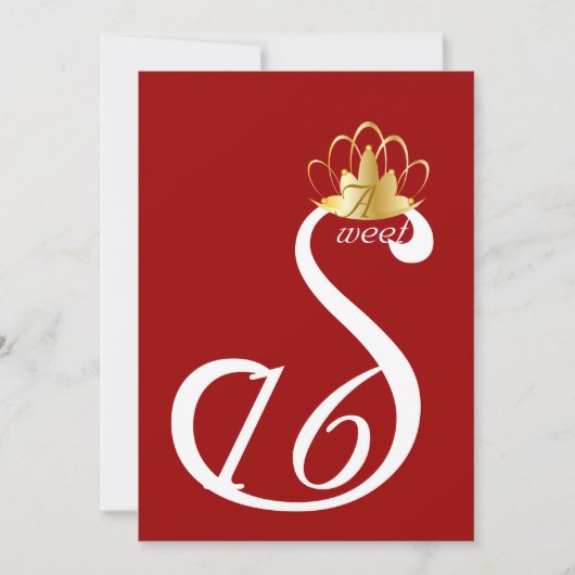 白い白鳥のSweet sixteen Coronation_はカスタマイズ 招待状 (正面)