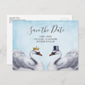 白い白鳥は日付を救います 案内ポストカード (正面/裏面)