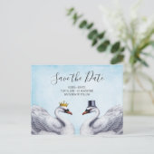 白い白鳥は日付を救います 案内ポストカード (スタンド正面)