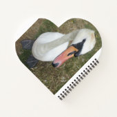 白い白鳥スパイラルノート ノートブック (裏面)