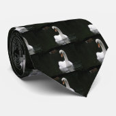 白い白鳥タイ ネクタイ (ロール)