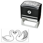 白い白鳥ペア セルフインキングスタンプ (インサイチュ)