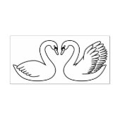 白い白鳥ペア セルフインキングスタンプ (デザイン)