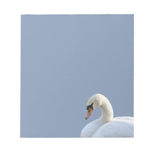 白い白鳥メモ帳 ノートパッド (正面)