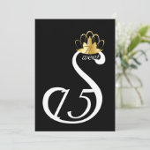 白い白鳥甘い15の戴冠式カスタマイズ_ 招待状 (スタンド正面)