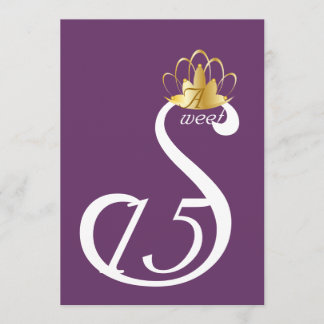 白い白鳥甘い15の戴冠式カスタマイズ_ 招待状