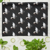白い白鳥 キッチンタオル (折り畳み)