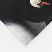 白い白鳥 フリースブランケット (角)