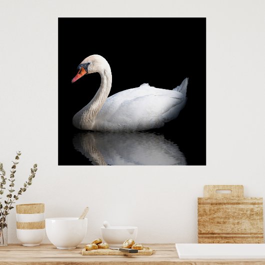 白い白鳥 ポスター (キッチン)