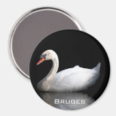 白い白鳥 マグネット (正面/裏面)