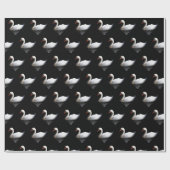 白い白鳥 ラッピングペーパー (フラット)