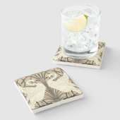 白い白鳥、白鳥、アシ、ウォルター・クレーン ストーンコースター (横)