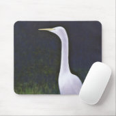 白い白鷺 マウスパッド (マウス)