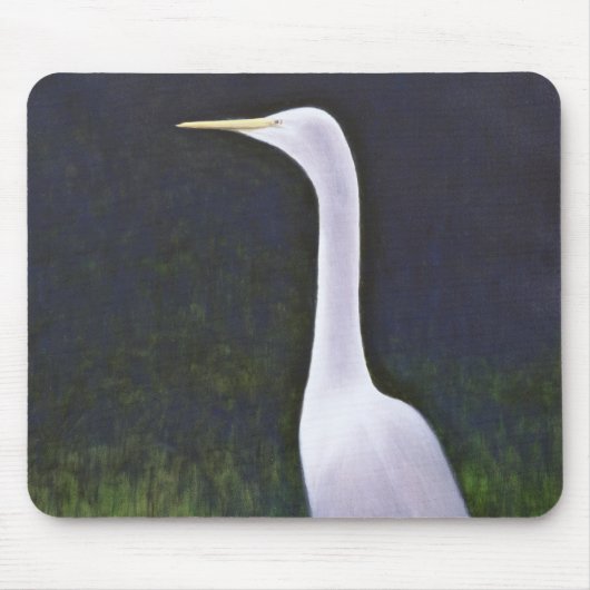 白い白鷺 マウスパッド (正面)