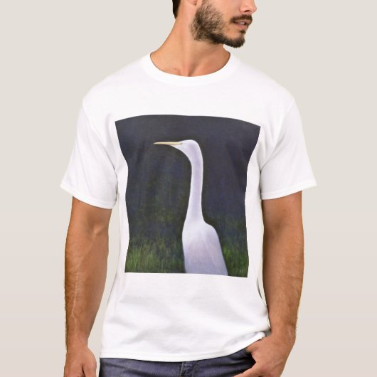 白い白鷺 Tシャツ (正面)
